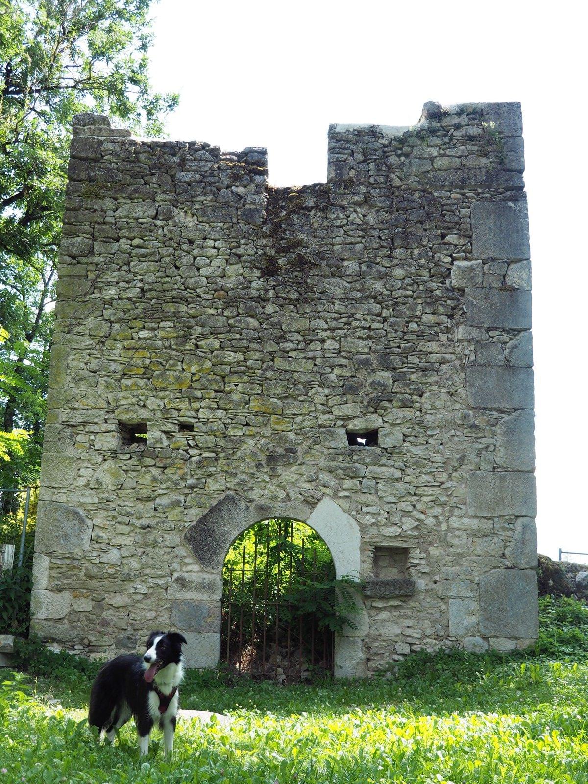 Chapelle en ruines de la cité de Quirieu, Isère