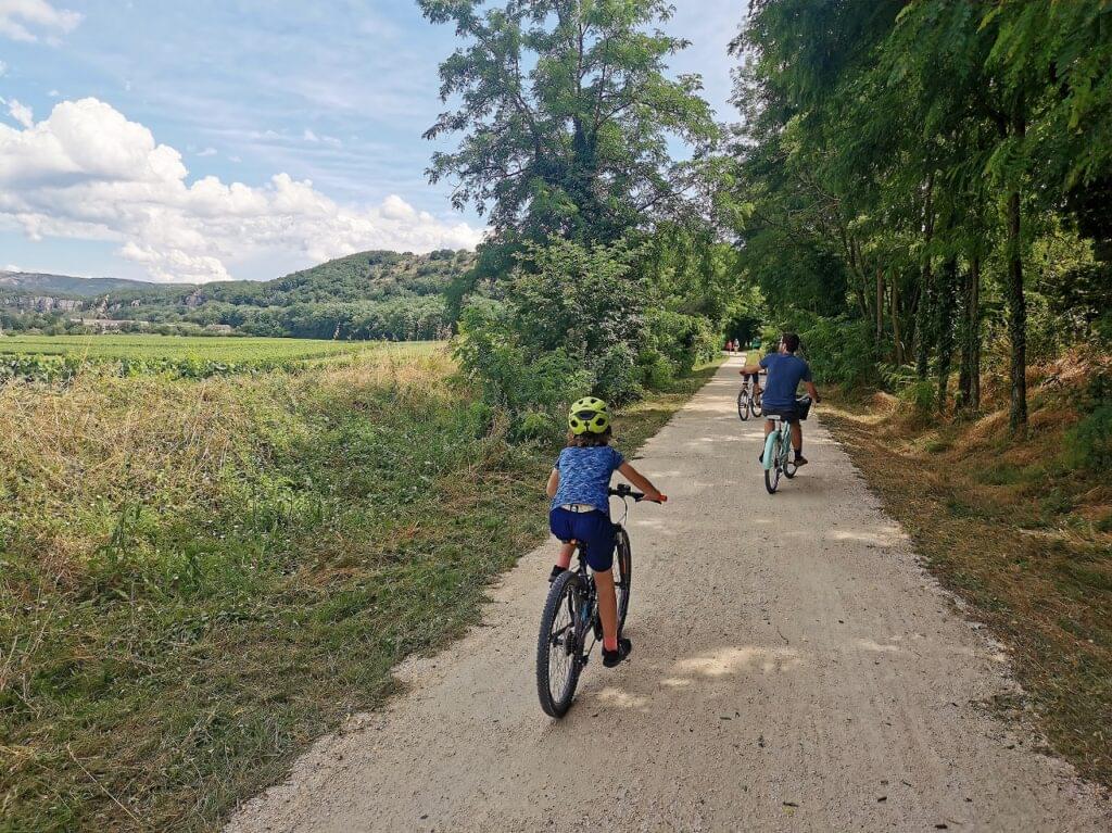 vélo sur la via ardèche