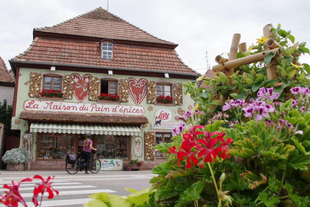 Vélo alsace, maison pain d'épices